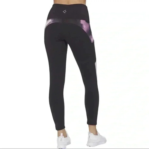 BSP Womens Active High Rise Waist, Cloud print,  with pockets - Picture 3 of 13